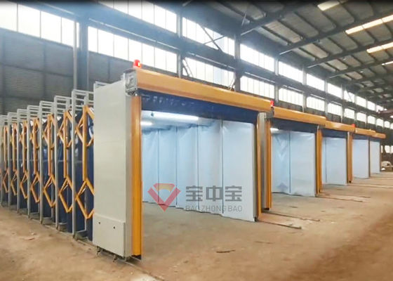 Kalite Büyük ve Uzun Metal İş Parçası İçin Teleskopik Boyama Kabini Fabrika