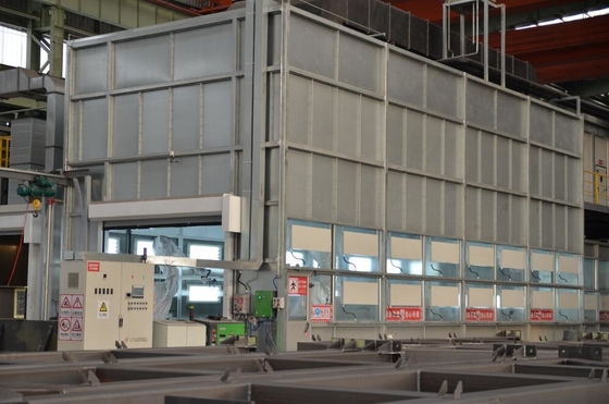 Güçlü Çelik Yapı Oda Cam Pencere Gösterisi ile Metal İmalat Boya Kabini