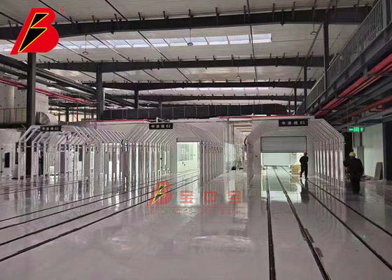 Çok İstasyonlu Metal Plaka Boyama Montaj Hattı Araba Tamir Boya Kabini Hattı