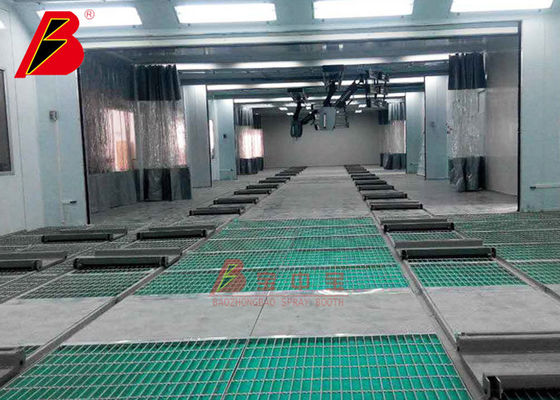 Hızlı Onarım Otomotiv Çift İstasyonlu Sac Hazırlama İstasyonu Püskürtme Hattı