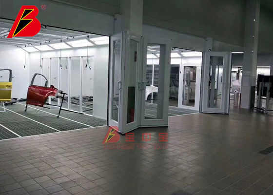 Kalite Araba Servisi Mağazası için Kızılötesi Lamba Boya Kabini Hazırlık İstasyonu Hattı Fabrika