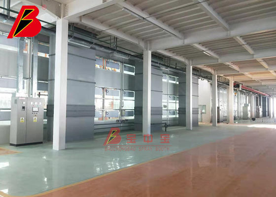 Kalite Tren Uçak Parçaları İçin Büyük Endüstriyel 49KW Hava Boya Kabini Fabrika
