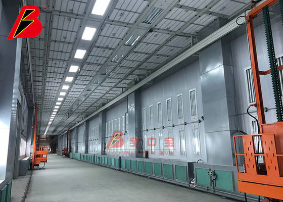 Kalite Uzun Püskürtme Kabini Rüzgar Bıçağı 2.5m Min Püskürtme Kaplama Hattı Fabrika