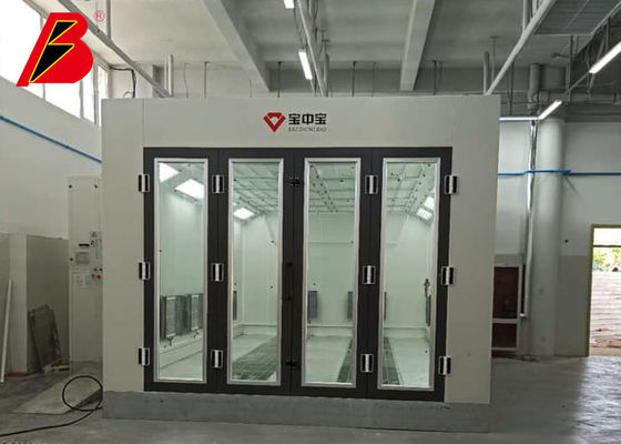 Kalite Otomatik Türbin fanları için Büyük Cam Kapı 16kw Araç Boya Kabini Fabrika