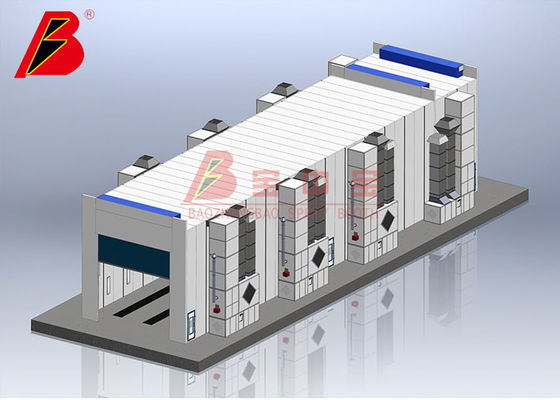 Kalite İki Taraflı Egzoz Otobüsü Kamyon Araç BZB Boya Kabini Fabrika