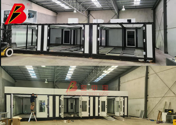 Kalite Konteyner Stiline Göre Taşınabilir İkizler Araç Boya Kabini Fabrika