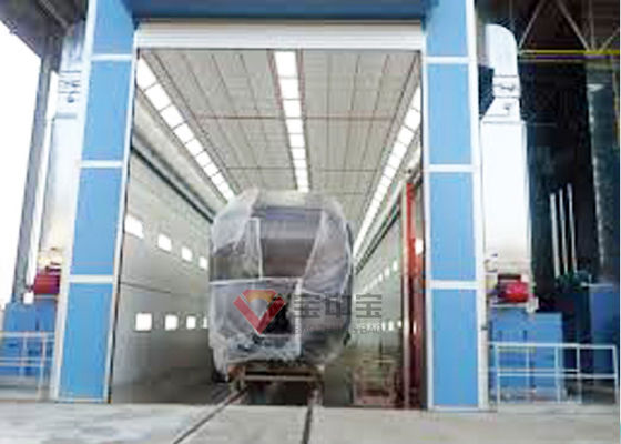 Kalite Demiryolu Boyası Hem Tam Aşağı Akımlı Püskürtme Kabini Yüzey Kaplamalarıyla Otomatik Boyama Fabrika