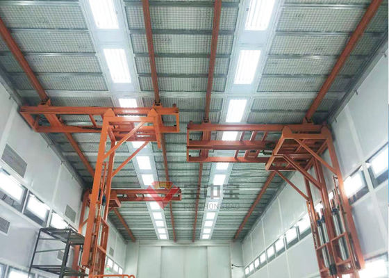 Kalite Boya Hattı İçin Asma Stili 3D Asansör Otobüs Boya Kabini Kaldırma Çalışma Platformu Fabrika
