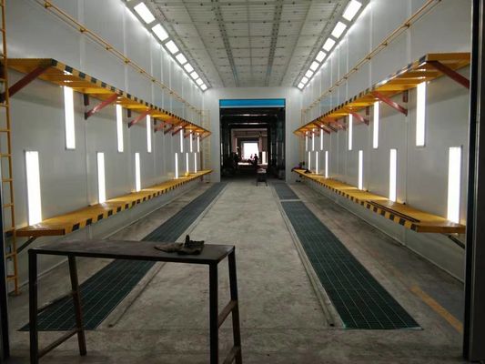 Kalite VOC arıtma ekipmanına sahip Konteyner Püskürtme Kabini Drive düşüncesi Tasarım Boya ve Pişirme Odası Fabrika