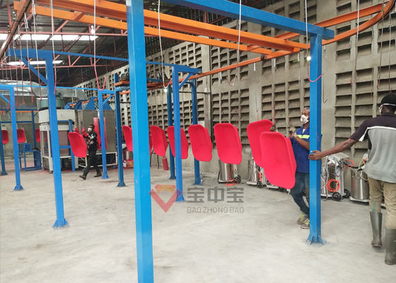 Metal Fabrika Güç Kaplama hattı + Arabalı Destek Çerçeveli Fırın