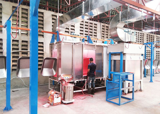 Kalite 250 Derece Pişirme Odası ile Çin Konveyör Toz Boya Hatları Fabrika