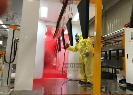 Kalite Metal Bileşenler Boyama Hattı İçin Manuel Toz Boya Hattı Fabrika