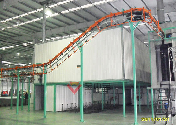 Kalite Bilgisayar Parçası İçin Büyük Kasırga Odası Toz Boya Üretim Hattı Fabrika