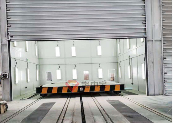 Kalite Taban Taşıma Raylı Askeri Püskürtme Kabini Ağır Makine Boyama Kabini Hattı Fabrika