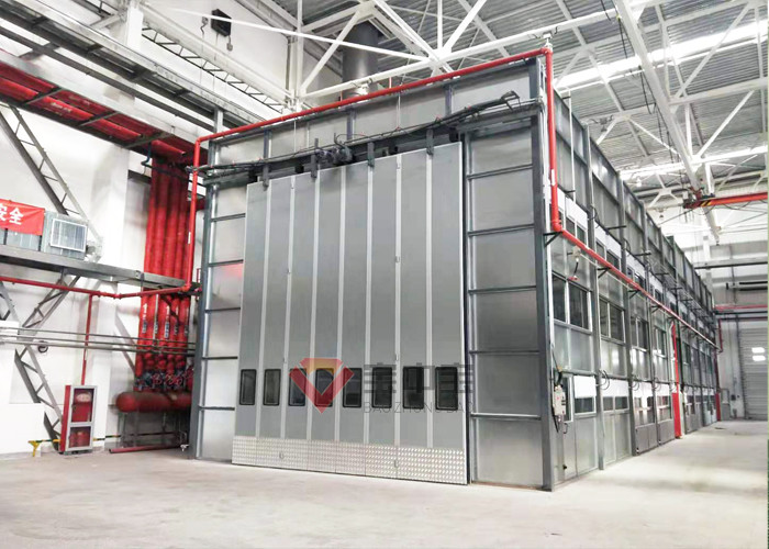 Ağır Makine Kaplaması İçin Man-Lift Boyama Odası ile Büyük Endüstriyel Boya Kabinleri